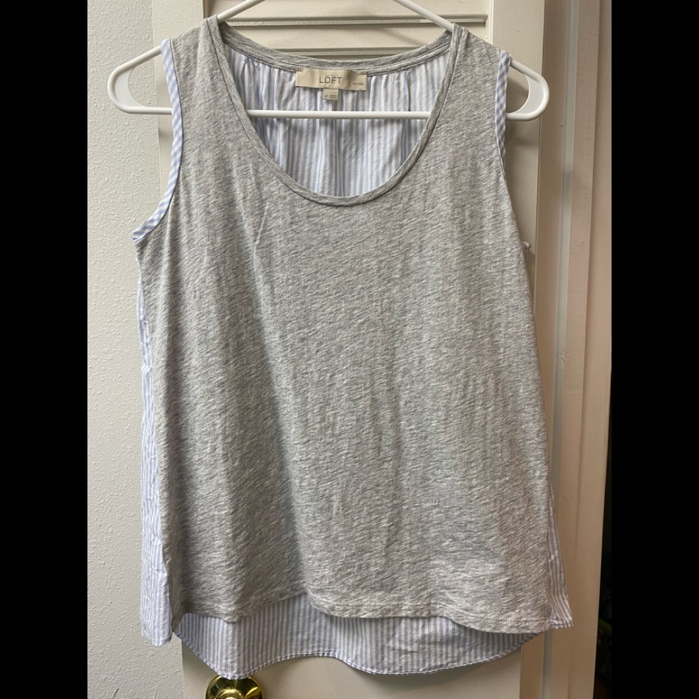 🩶LOFT • gray tank top • SP • EUC